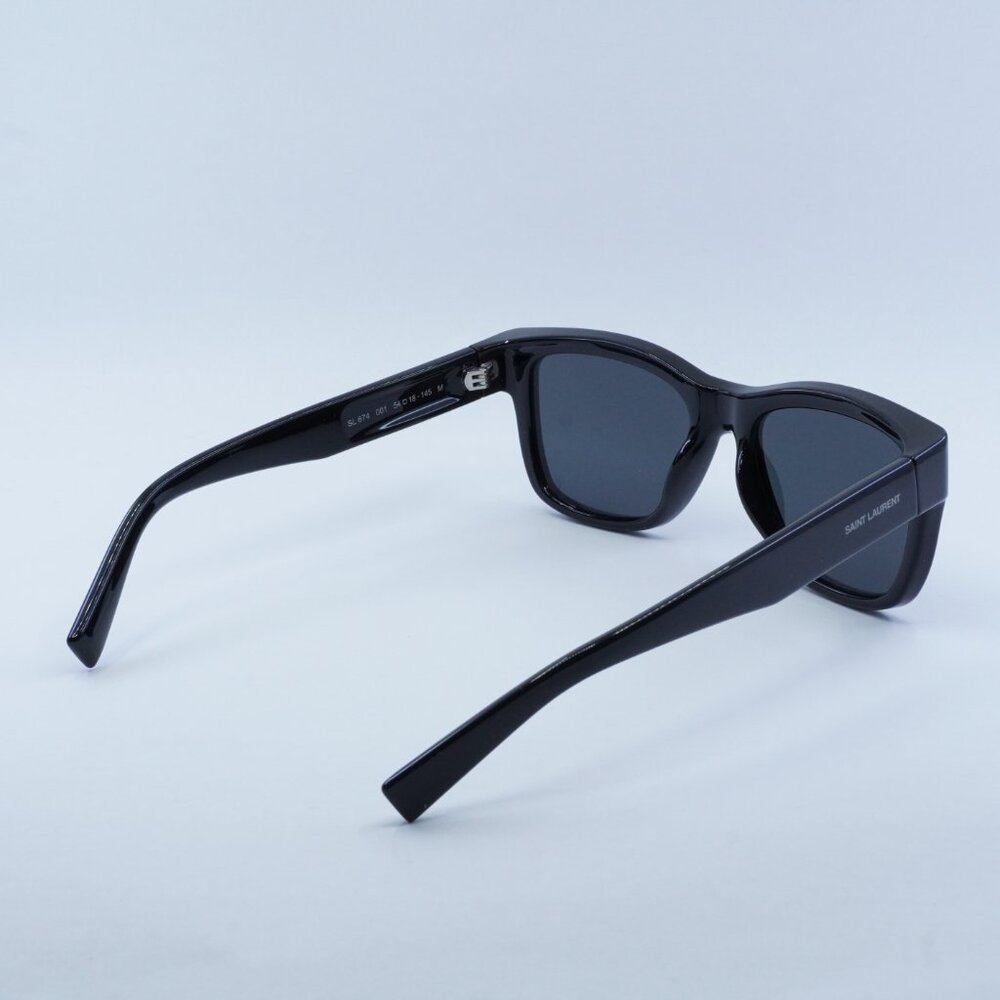 Saint Laurent SL674 001 Sunglasses Black Square Frame, Black Lenses - Picture 11 of 12